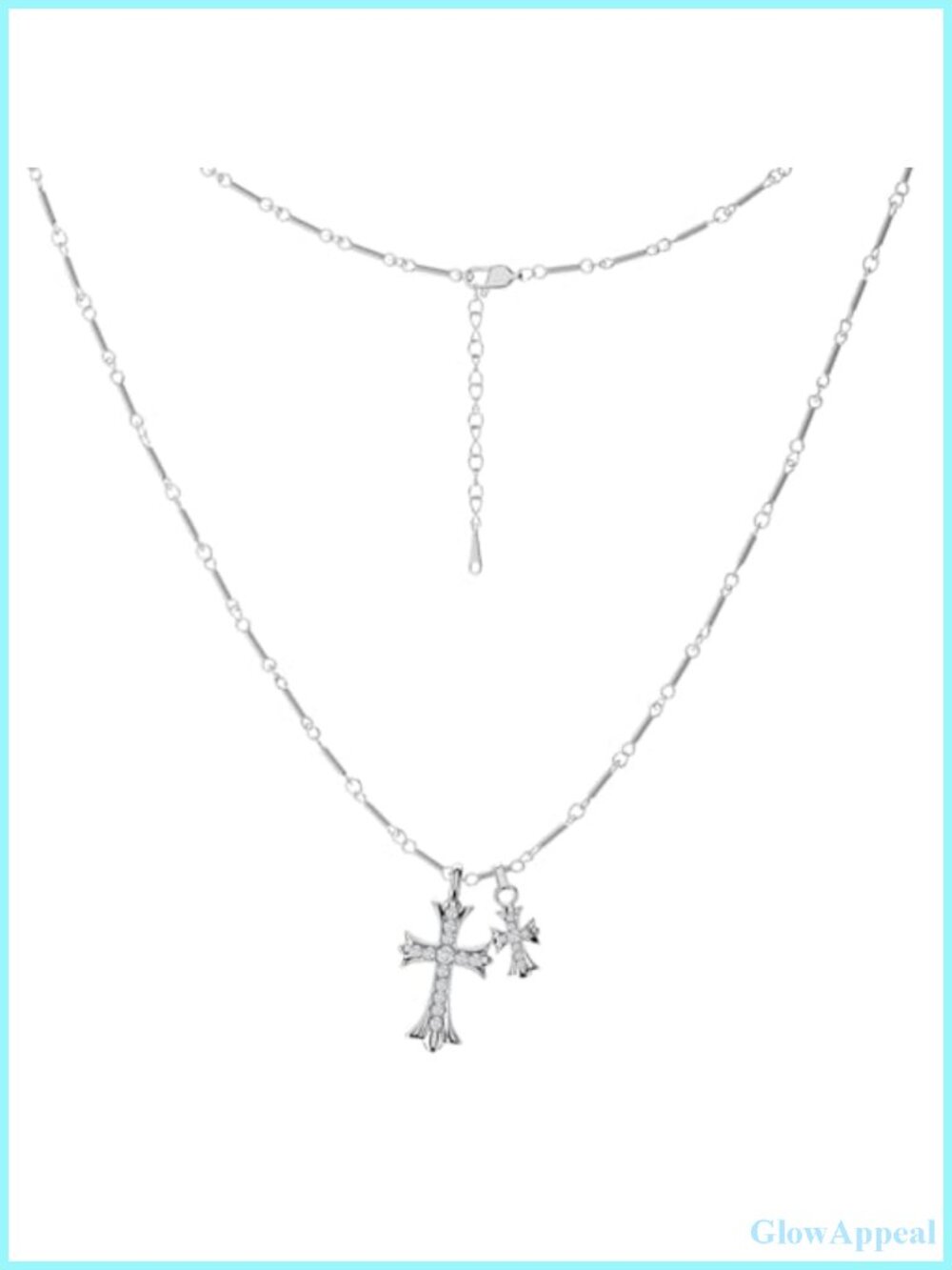 18K Gold Plated Gothic Cross Pendant Necklace Dainty Chain Religious Jewelry